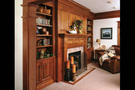 Den Bookshelf with Fireplace - Large