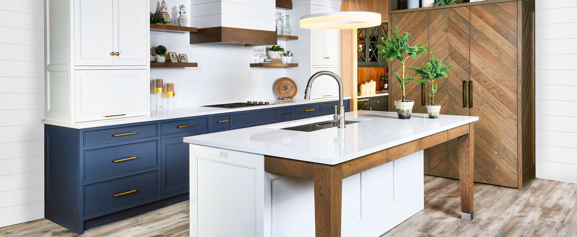 section-feature blue and white
