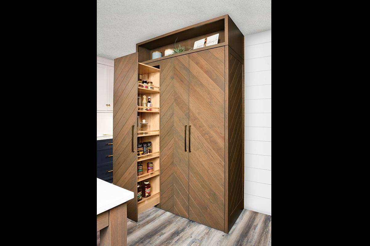 Chevron Pantry Pull Out
