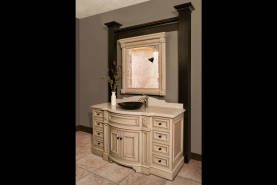 White Curved Vanity - Large