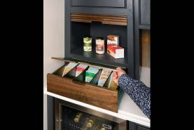 Tea Drawer Roll Top Open