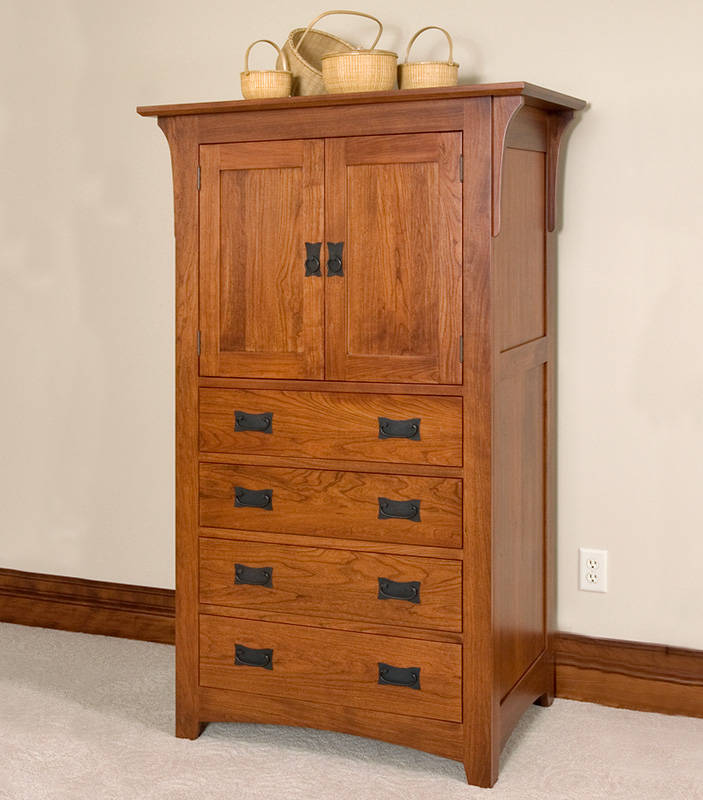  	4-Drawer Mission Armoire - Larger