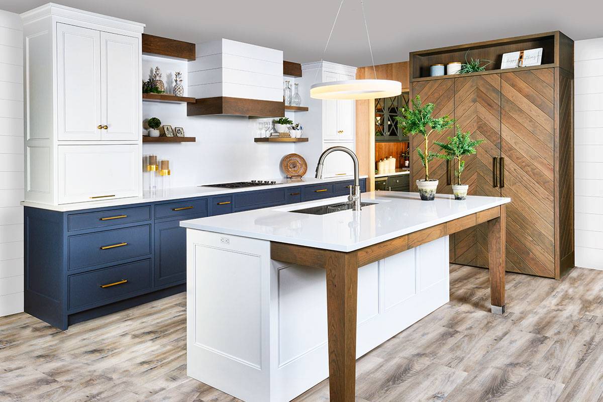 Blue and White Kitchen Large
