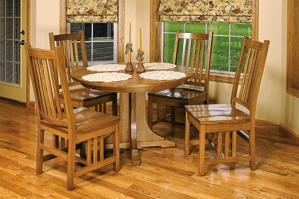 Mission Pedestal Table Round - Large